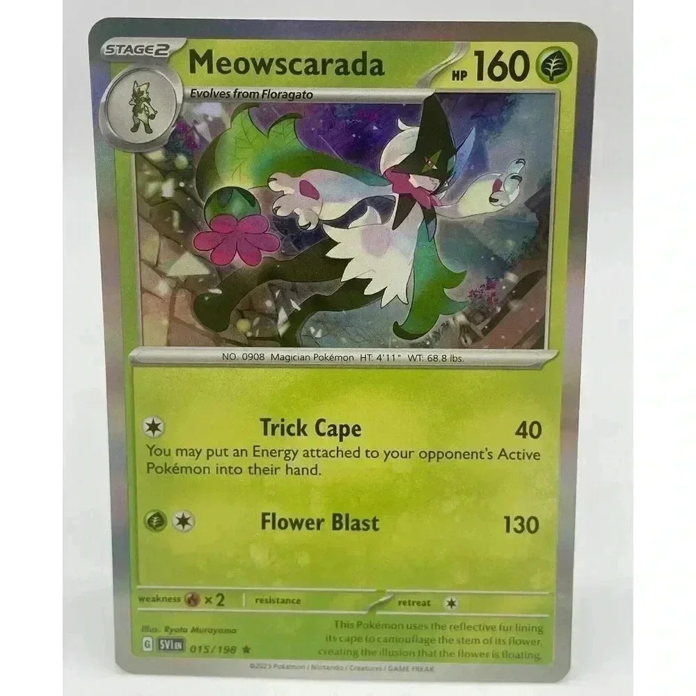 Meowscarada Scarlet & Violet 015/198 Base Set Pokemon TCG Holo Mint Unplayed